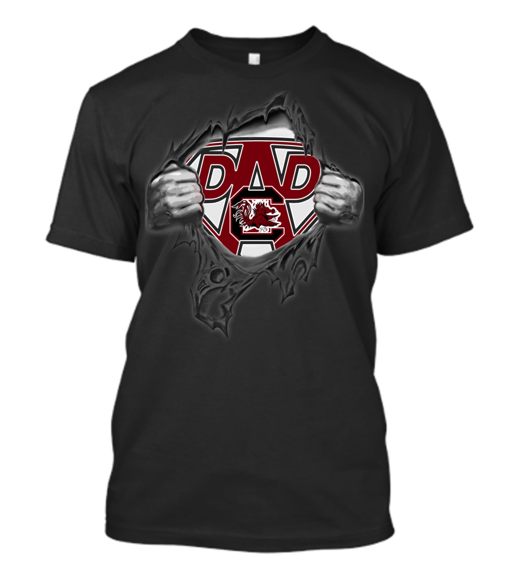 Dad Gamecocks Super Dad Logo Emblem T-Shirt
