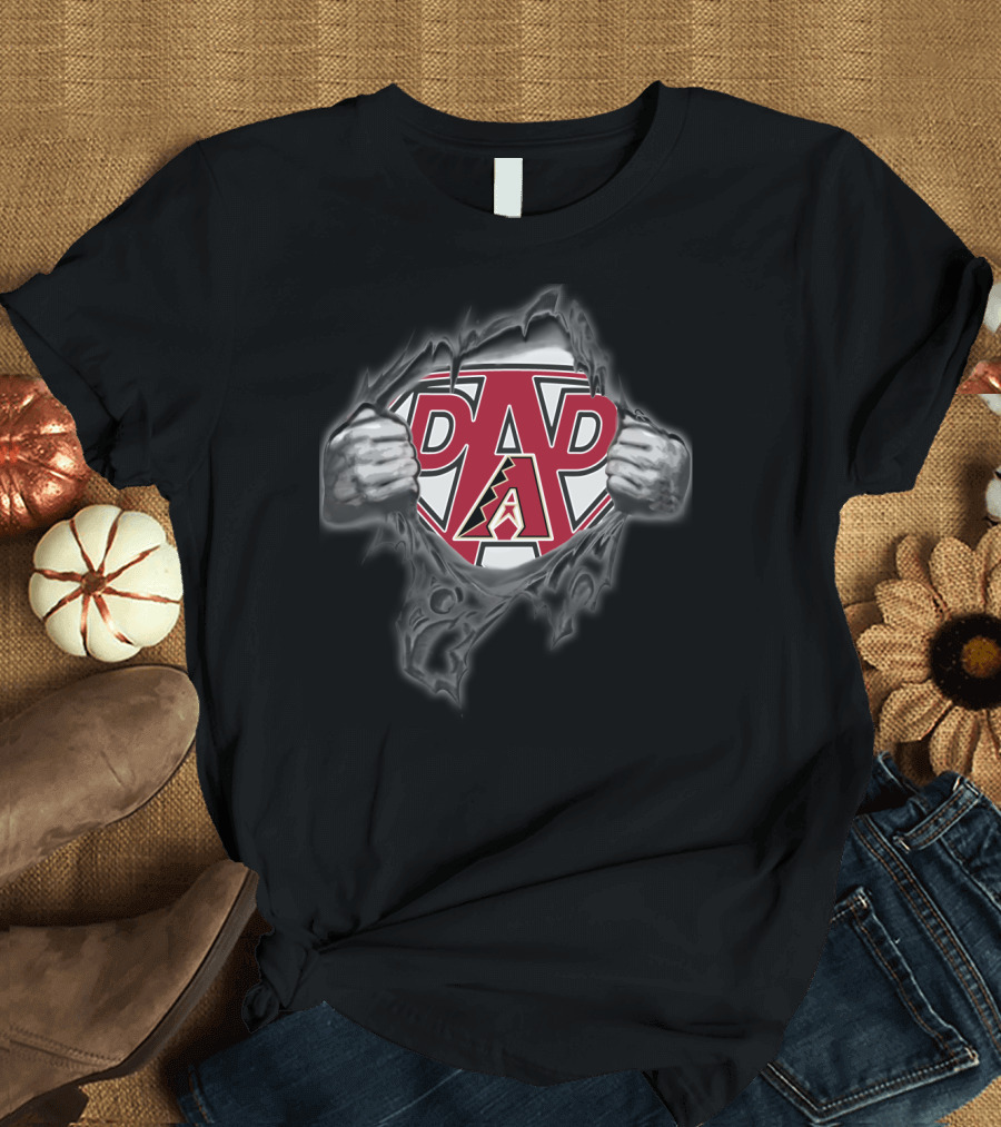 Arizona Diamondbacks Super Dad Hero Burst T-Shirt