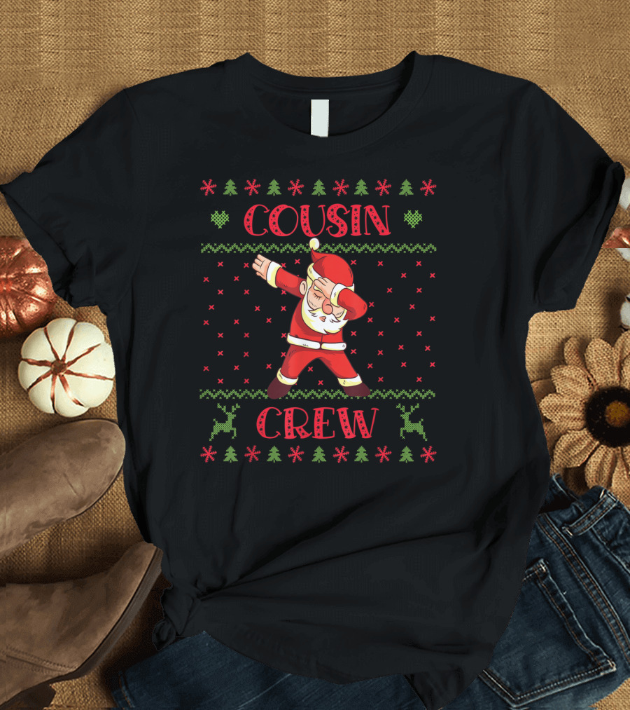 Cousin Crew Dabbing Santa Christmas T-Shirt