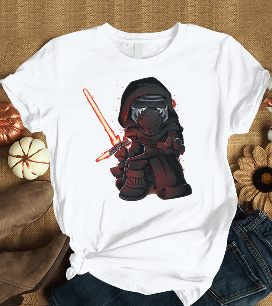 Kylo Ren Chibi with Red Lightsaber T-Shirt