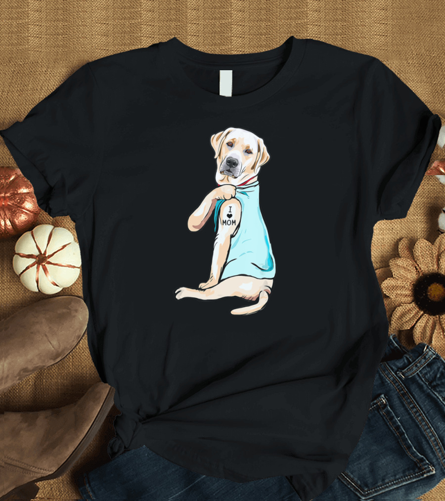 Labrador I Love Mom Tattoo T-Shirt