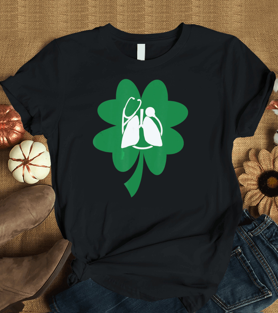Lucky Clover Lungs and Stethoscope T-Shirt
