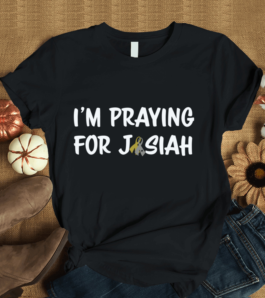I'm Praying for Josiah Gold and Grey Awareness T-Shirt