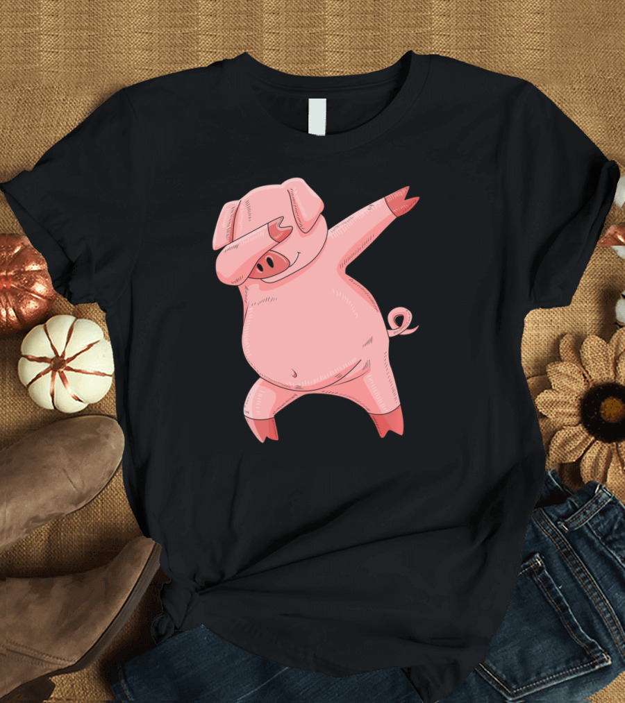 Dabbing Piglet Farmer Pig T-Shirt