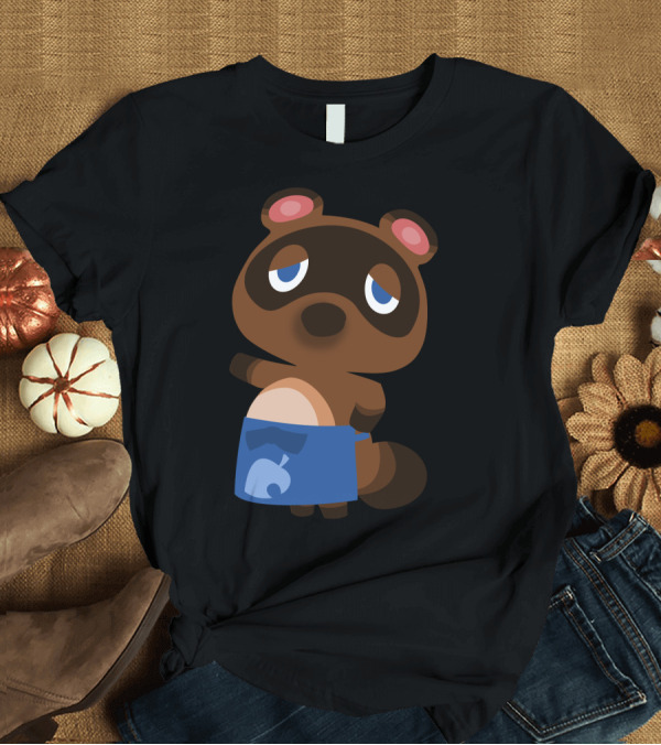 T-Shirt: Tom Nook Animal Crossing Character Blue Apron T-Shirt Tom Nook Animal Crossing Character Blue Apron T-Shirt
