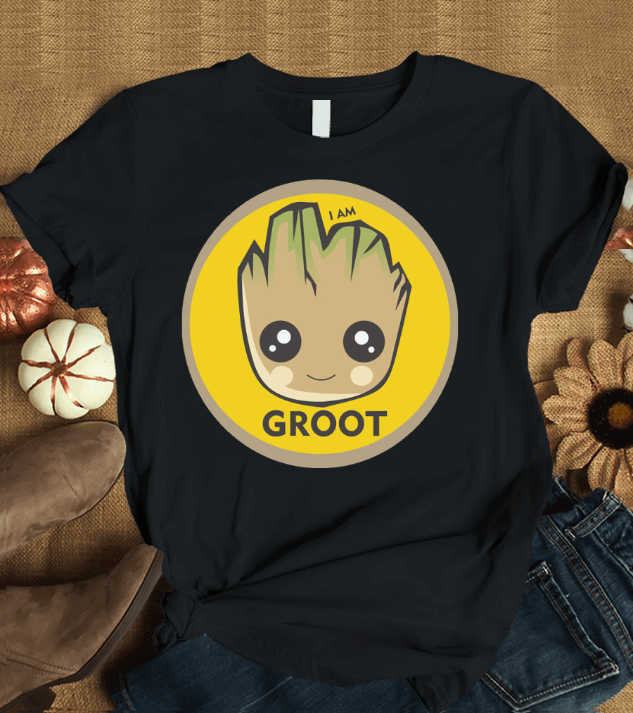 I AM GROOT Baby Groot Kawaii Face T-Shirt