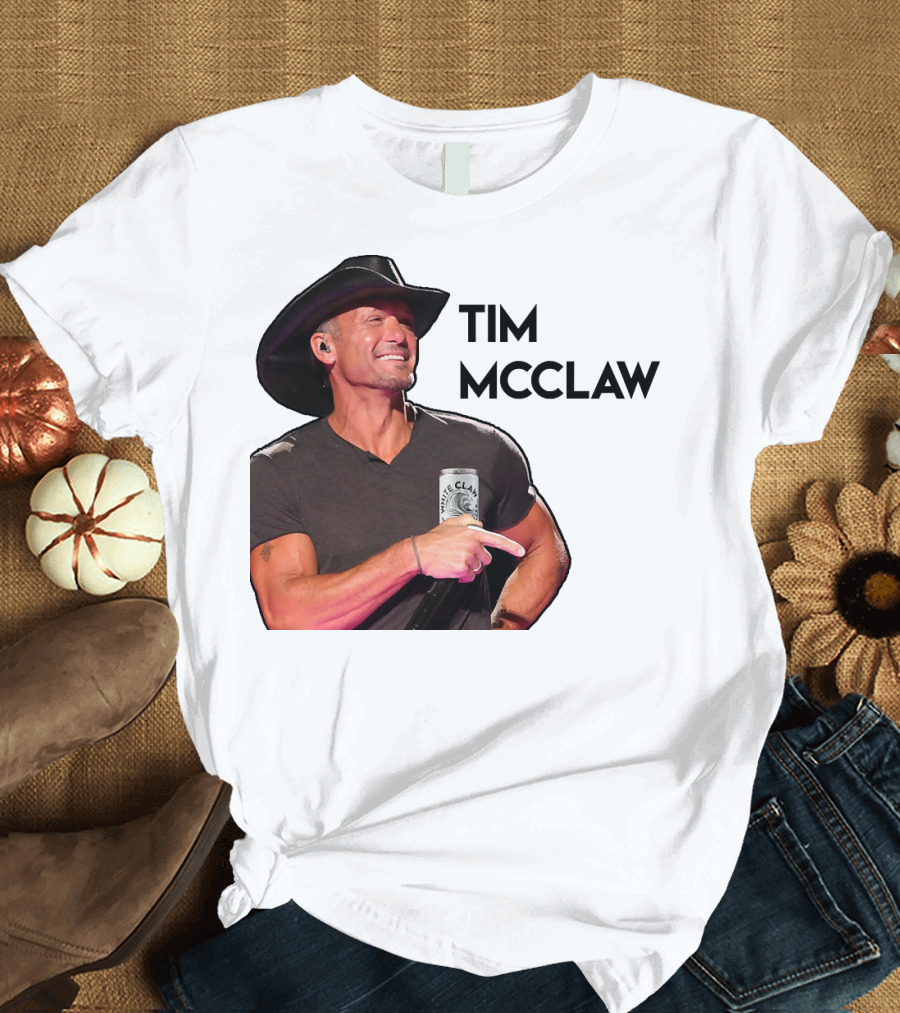 Tim McClaw White Claw Can Cowboy Hat T-Shirt