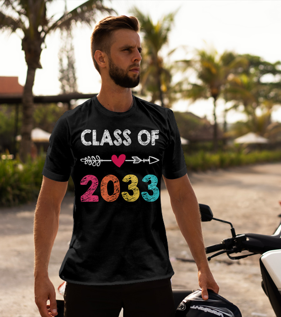 Class Of 2033 Heart Arrow Preschool Graduation T-Shirt