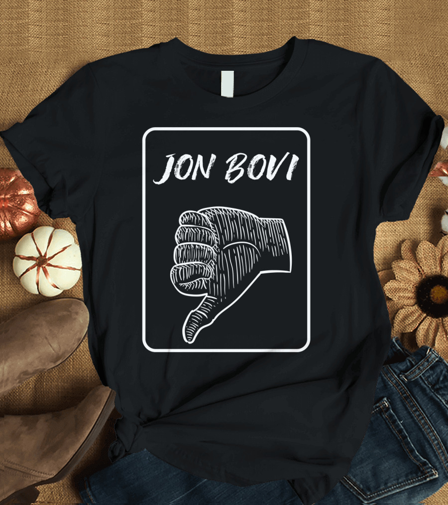 Jon Bovi Thumbs Down Parody USA T-Shirt