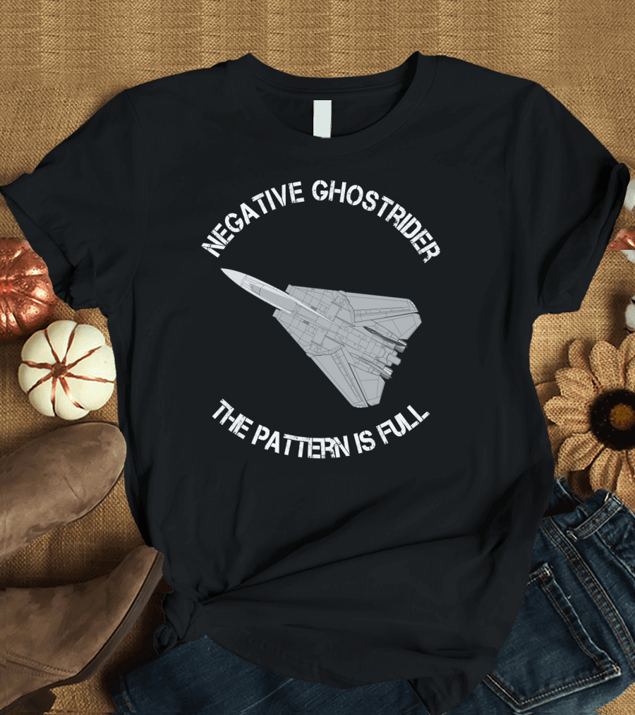 Negative Ghost Rider The Pattern Is Full Jet Airplane T-Shirt