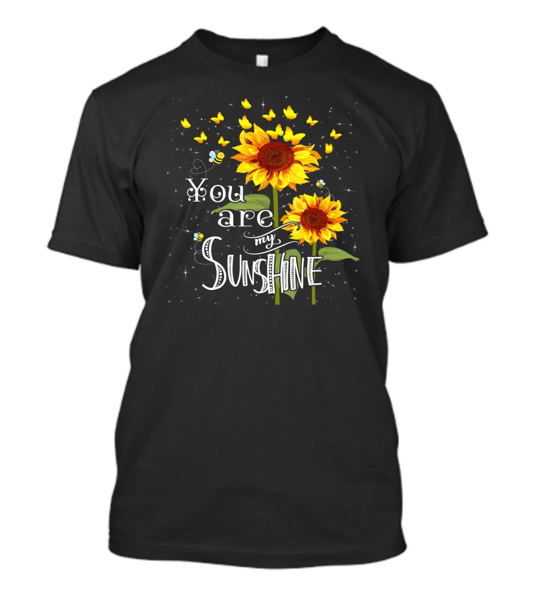 You Are My Sunshine Sunflower And Butterfly T-Shirt