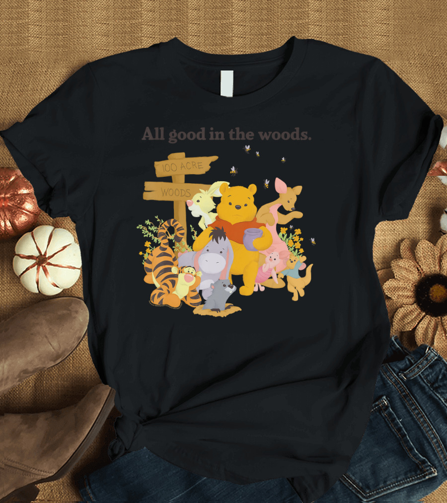 Winnie The Pooh Group Shot All Good In The 100 Acre Woods T-Shirt