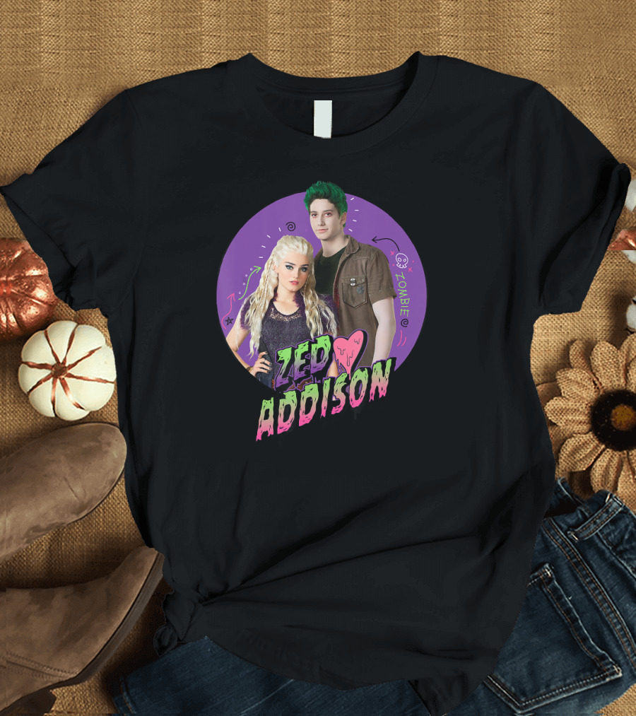 Zombies 2 Zed Addison Love Disney Channel Hearts and Arrows T-Shirt