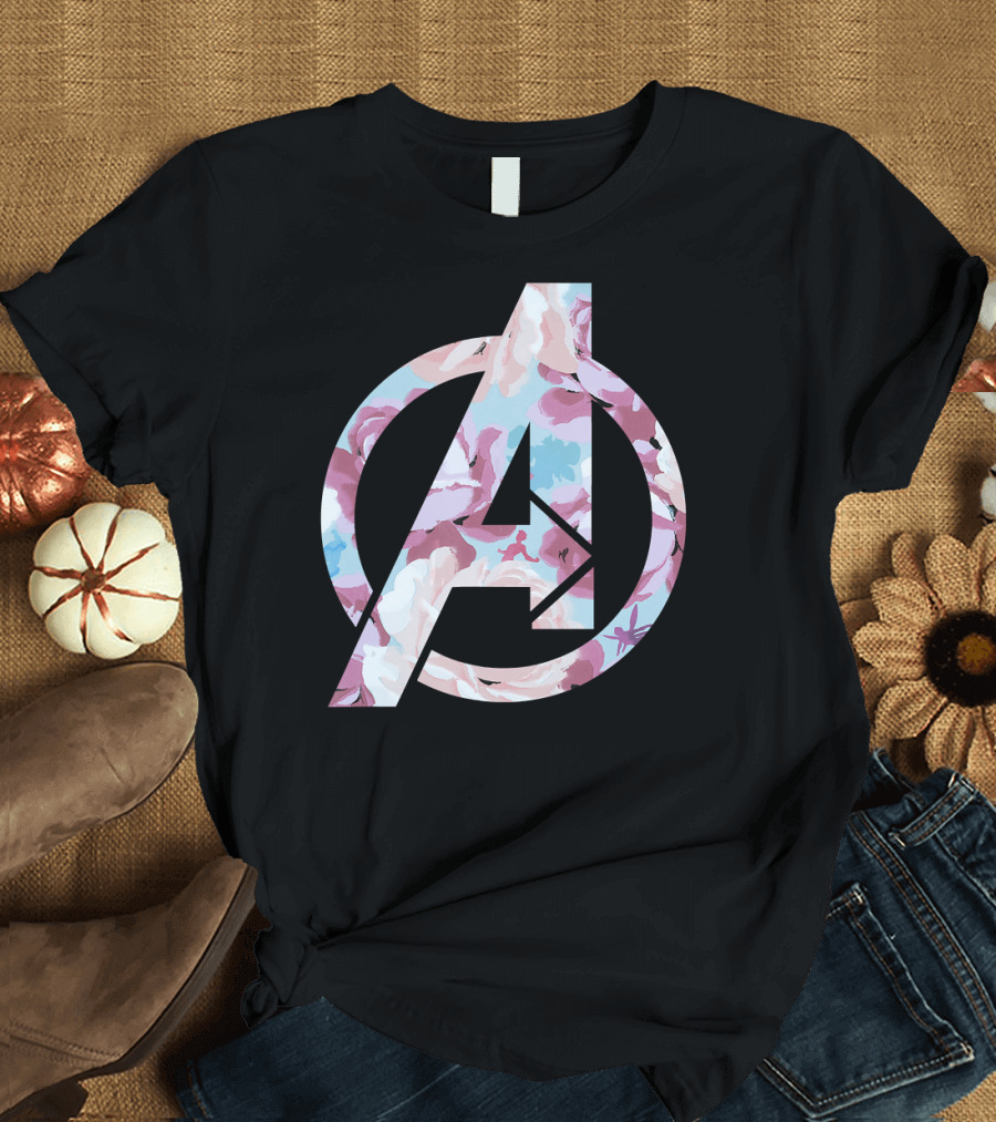 Marvel Avengers Floral Super Hero T-Shirt