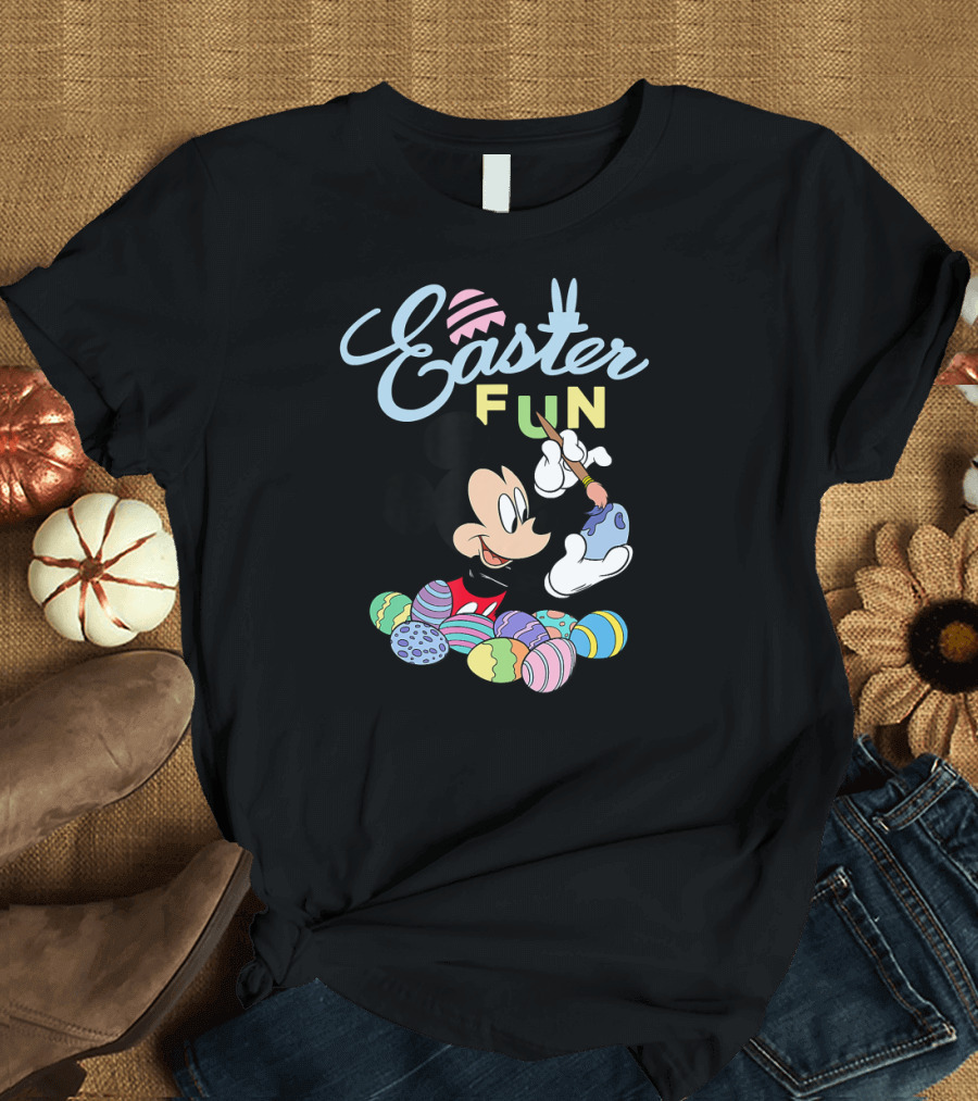 Disney Mickey Mouse Easter Fun Painting Eggs T-Shirt