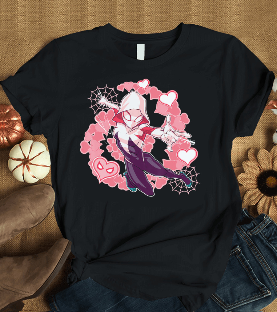 Spider Gwen Hearts Into the Spider-Verse Marvel T-Shirt