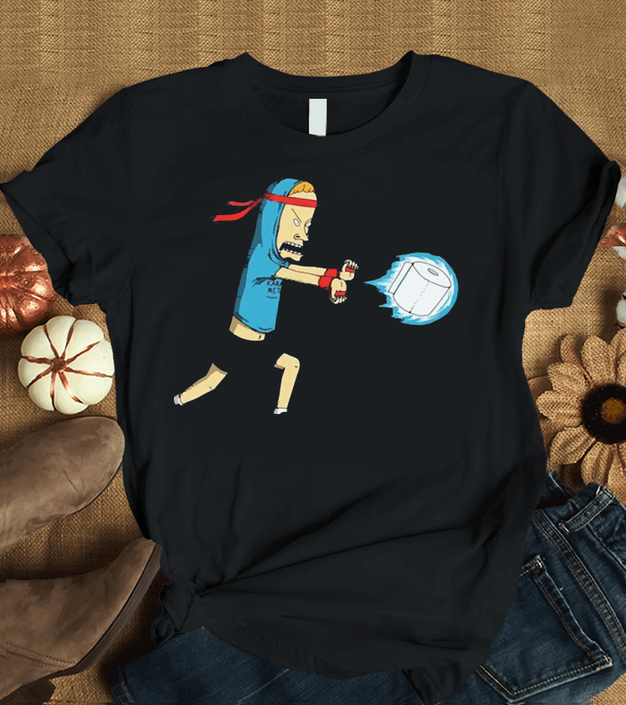 Beavis Energy Attack with Toilet Paper Roll T-Shirt