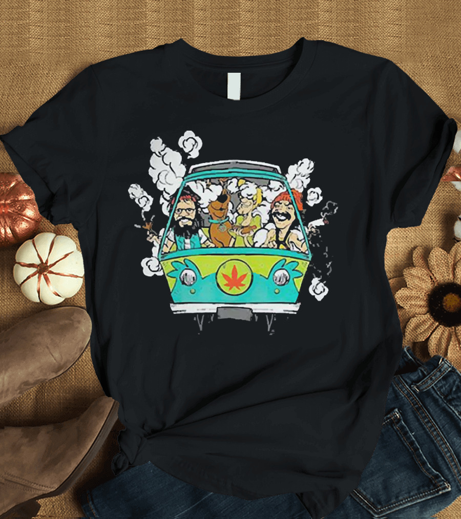 Scooby Doo Cheech and Chong in Van with Smoke T-Shirt