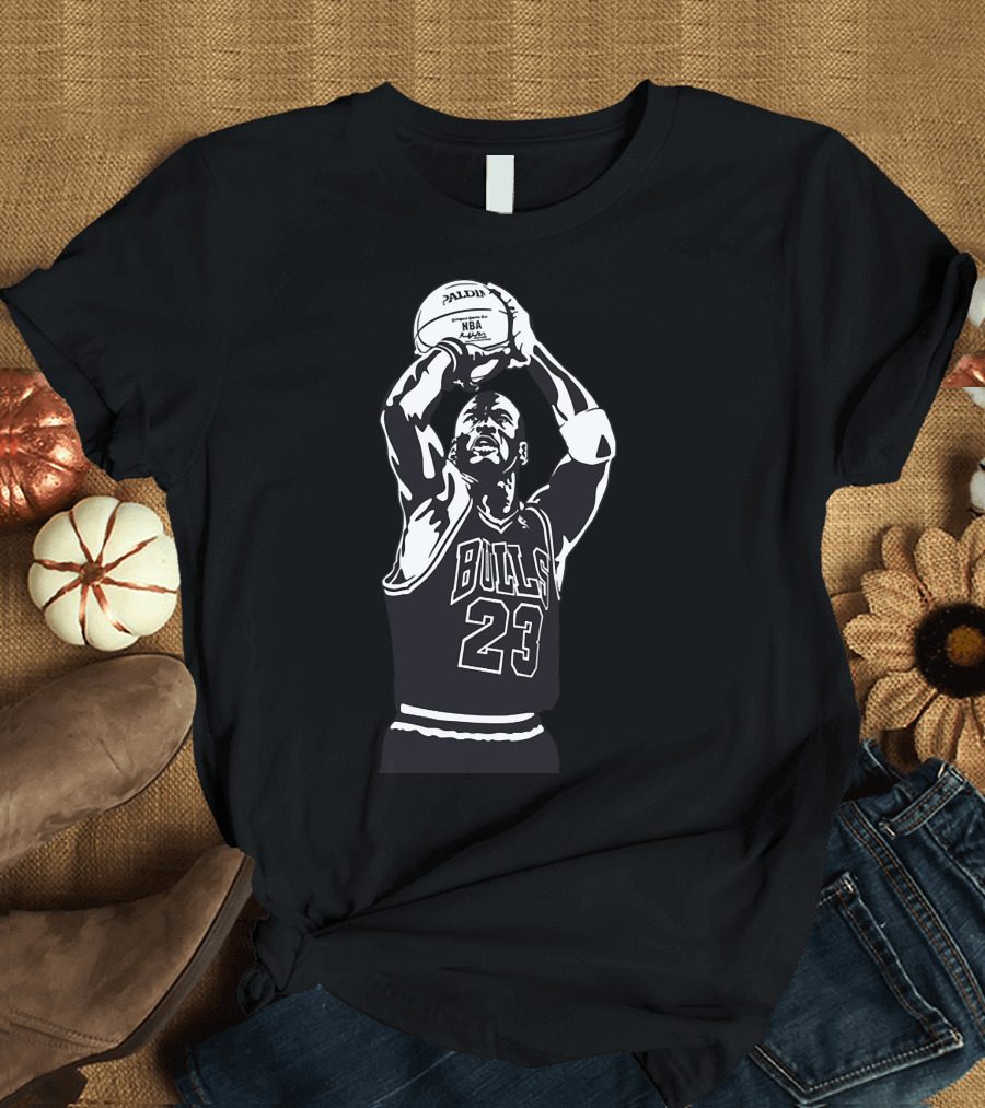 Michael Jordan Bulls Number 23 Basketball NBA Palms T-Shirt