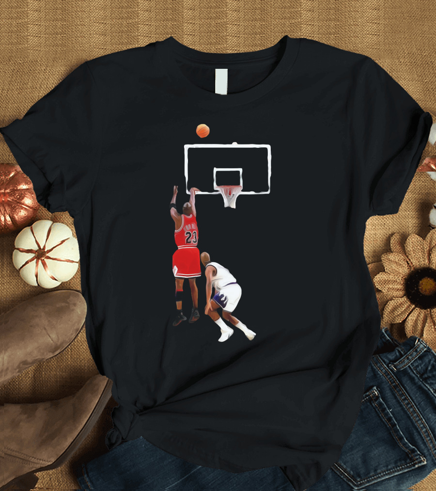 Michael Jordan Iconic Final Shot Bulls vs Jazz Basketball Moment T-Shirt