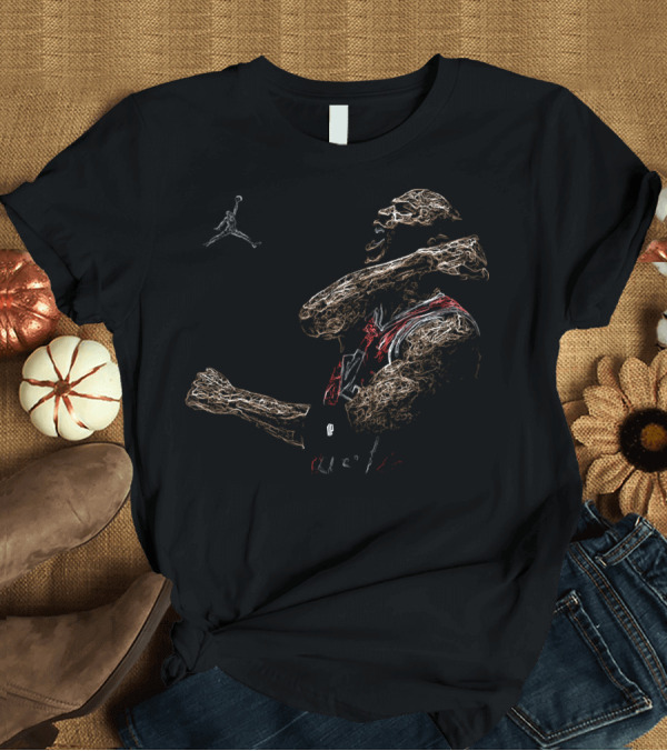 T-Shirt: Michael Jordan Jumpman Neon Outline T-Shirt Michael Jordan Jumpman Neon Outline T-Shirt