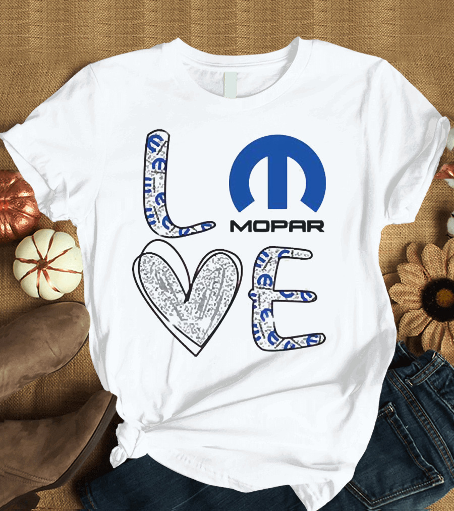 LOVE Mopar Emblem Blue T-Shirt