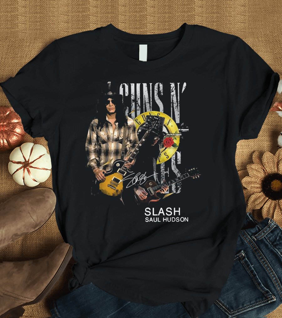 Guns N’ Roses Slash Saul Hudson Signature Image T-Shirt