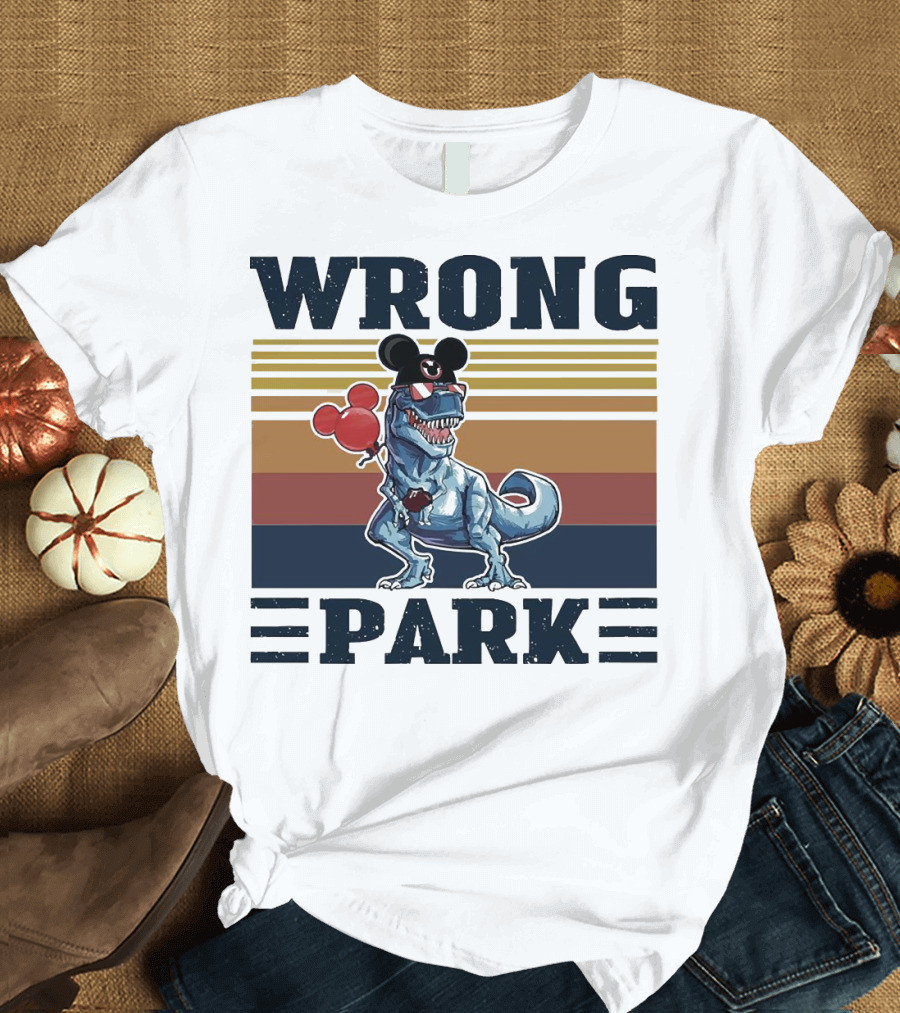 Wrong Park Dinosaur Rex Mickey Balloon T-Shirt
