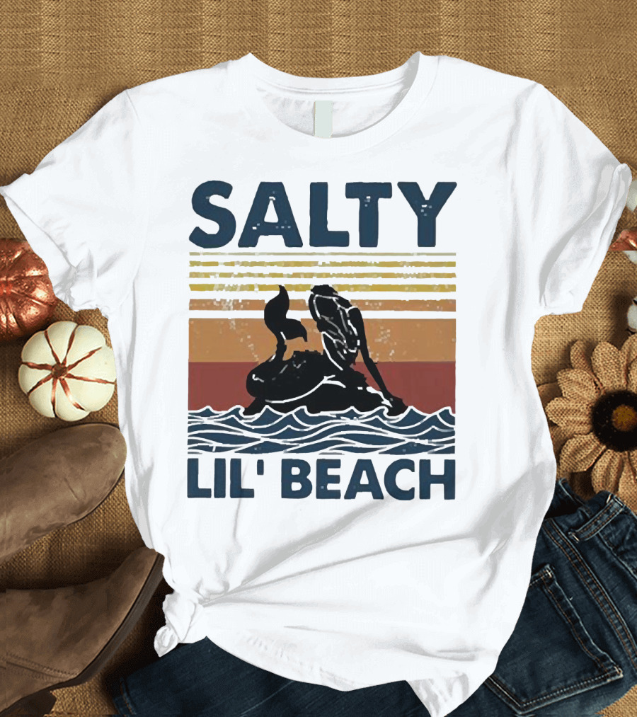 Salty Lil’ Beach Mermaid Vintage Wave T-Shirt