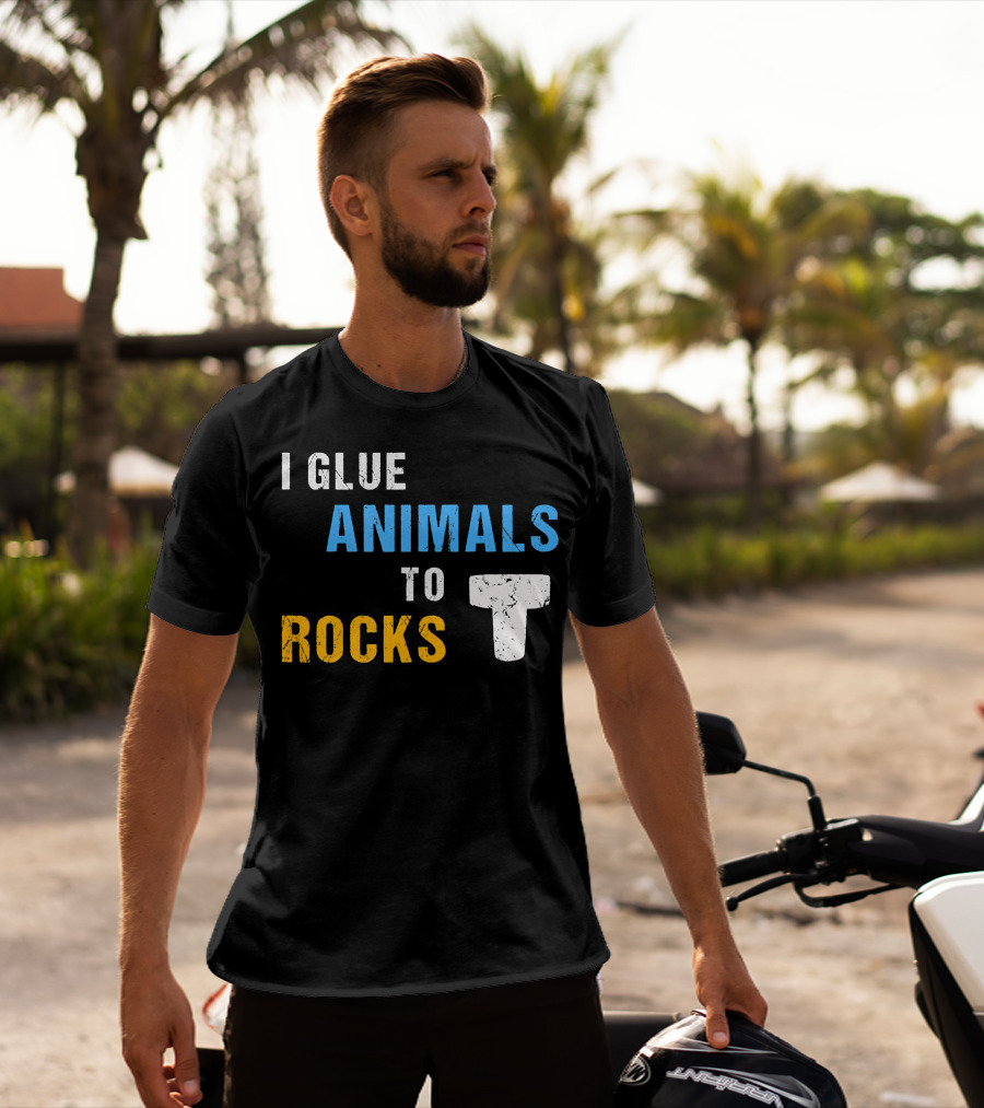 I Glue Animals To Rocks Saltwater Aquarium Fish Tank T-Shirt