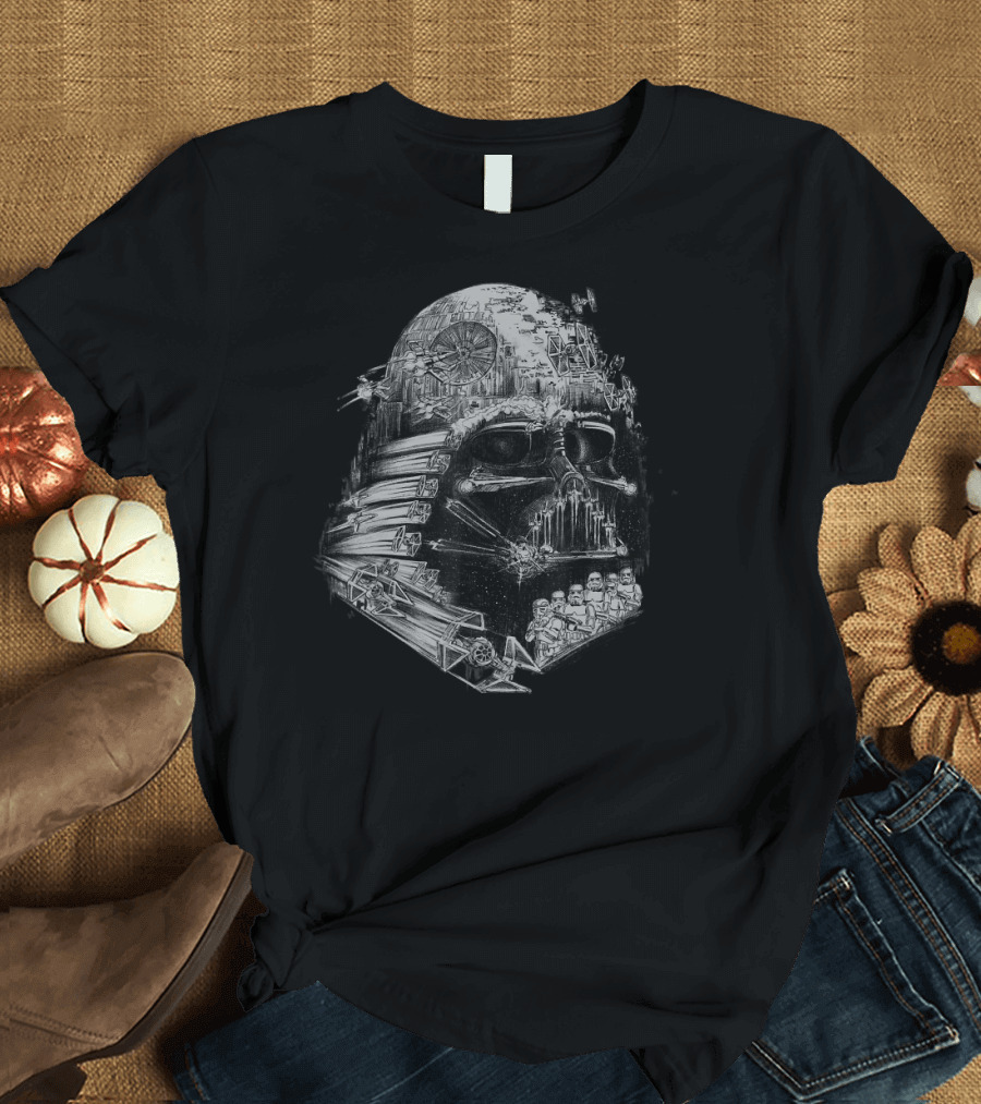 Star Wars Darth Vader Iconic Space Battle Empire Forces T-Shirt
