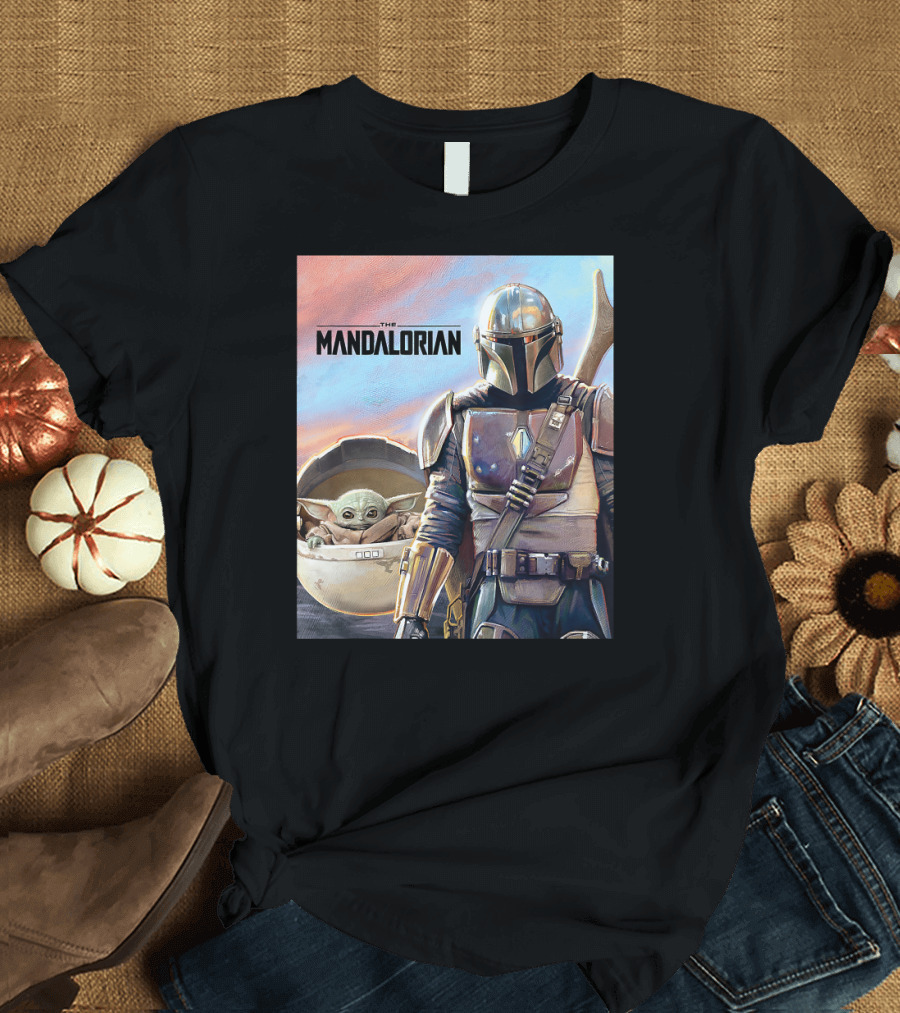 The Mandalorian Star Wars The Child Painting Scene T-Shirt