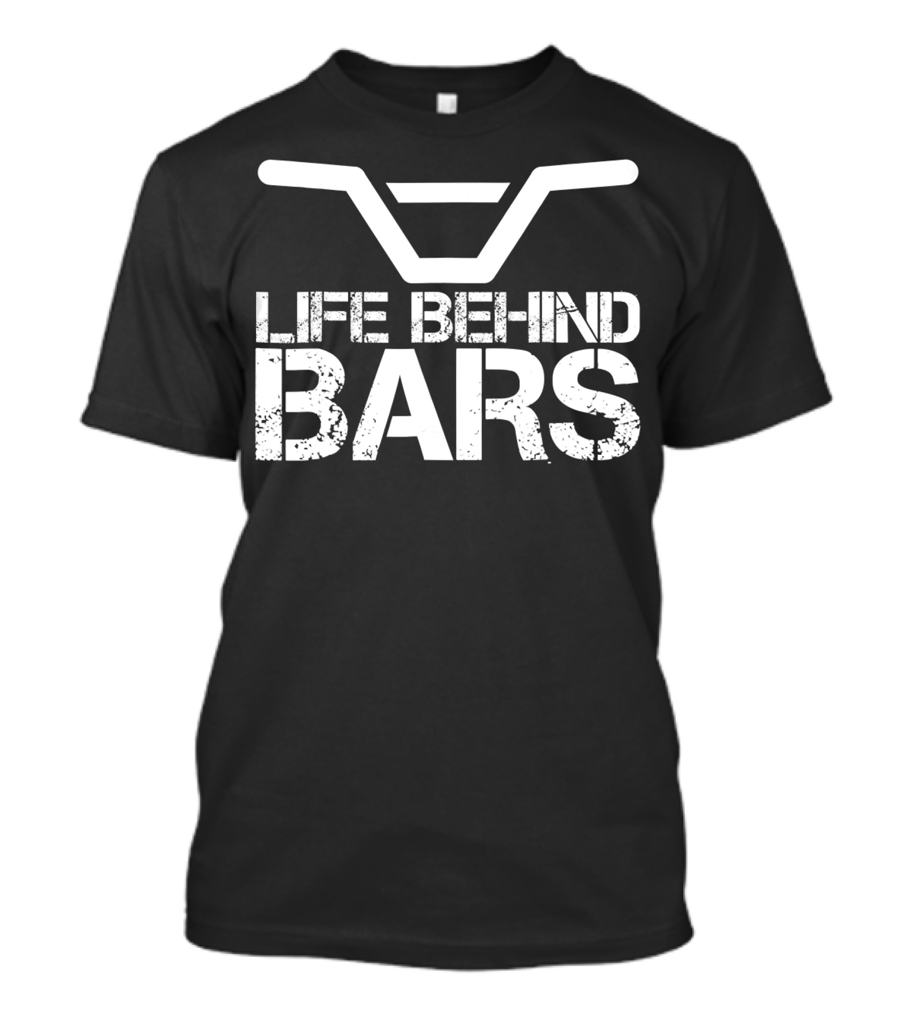 BMX Life Behind Bars Distressed Handlebar T-Shirt