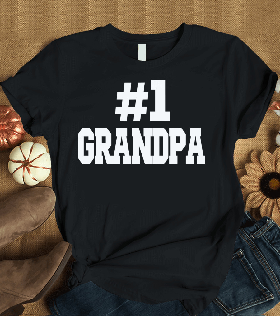 1 Grandpa Number One Grandpa T-Shirt