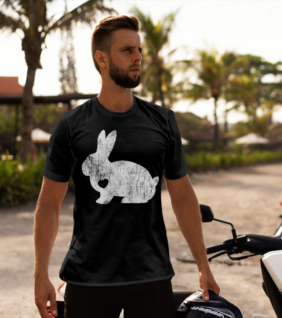 Love Heart Bunny Rabbit Lover Animal Pet Owner Easter T-Shirt