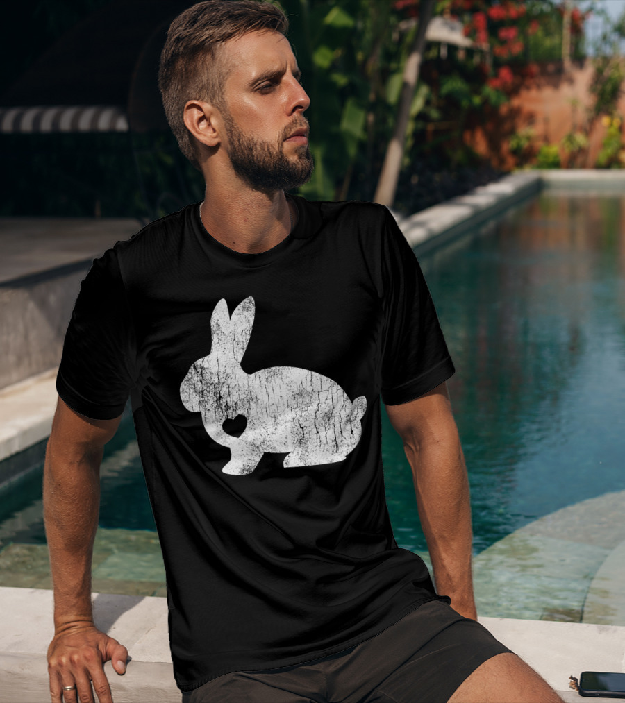 Love Heart Bunny Rabbit Lover Animal Pet Owner Easter T-Shirt