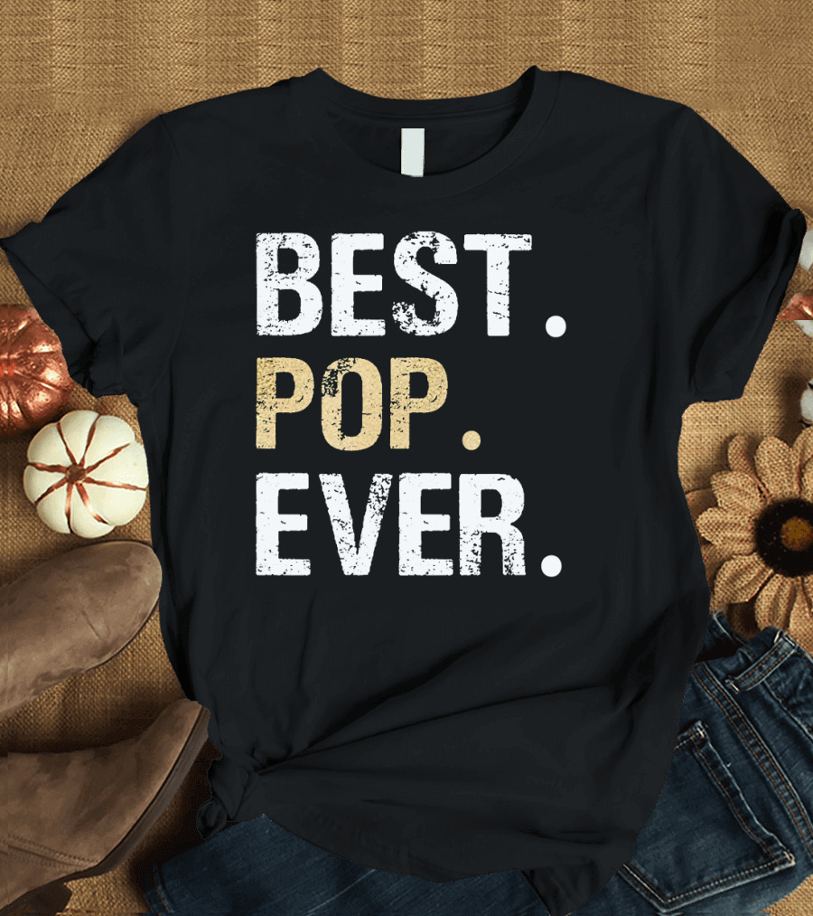 Mens Granddaughter Grandson Grandkids Best Pop Ever T-Shirt