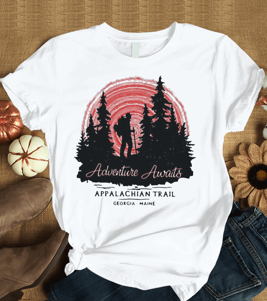 Adventure Awaits Appalachian Trail Georgia Maine T-Shirt