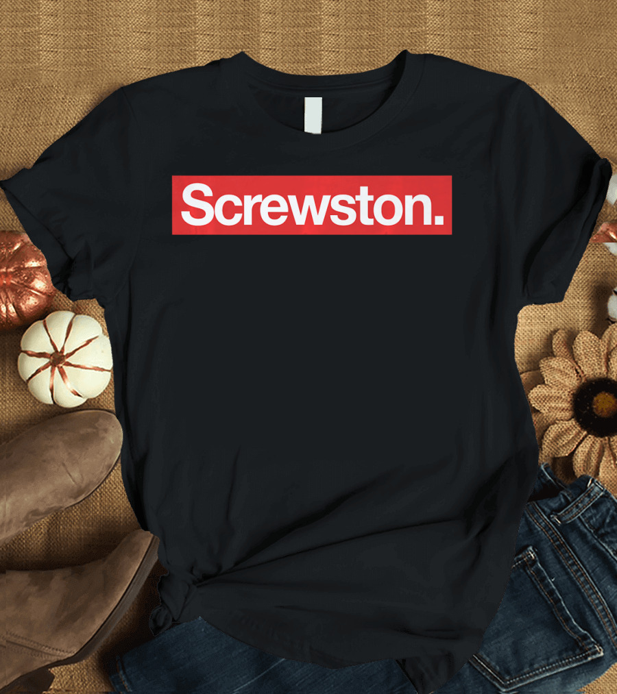 Screwston Houston Box Logo Premium Fitted T-Shirt