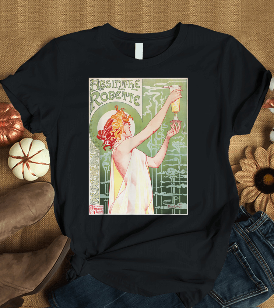 Absinthe Robette Retro Art Nouveau Poster by Privat-Livemont T-Shirt