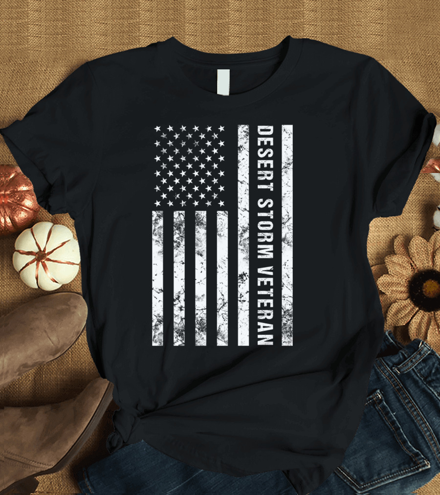 American Flag Desert Storm Veteran T-Shirt