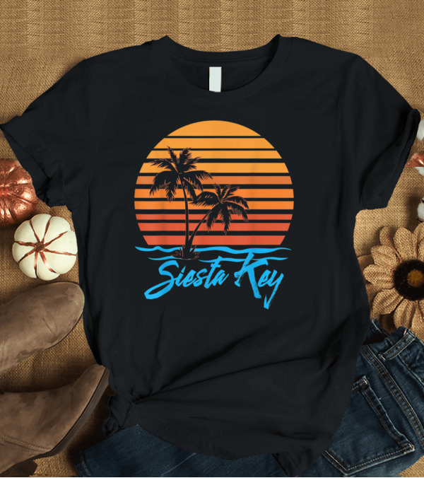T-Shirt: Siesta Key Sunset Palm Trees Beach Vacation T-Shirt Siesta Key Sunset Palm Trees Beach Vacation T-Shirt