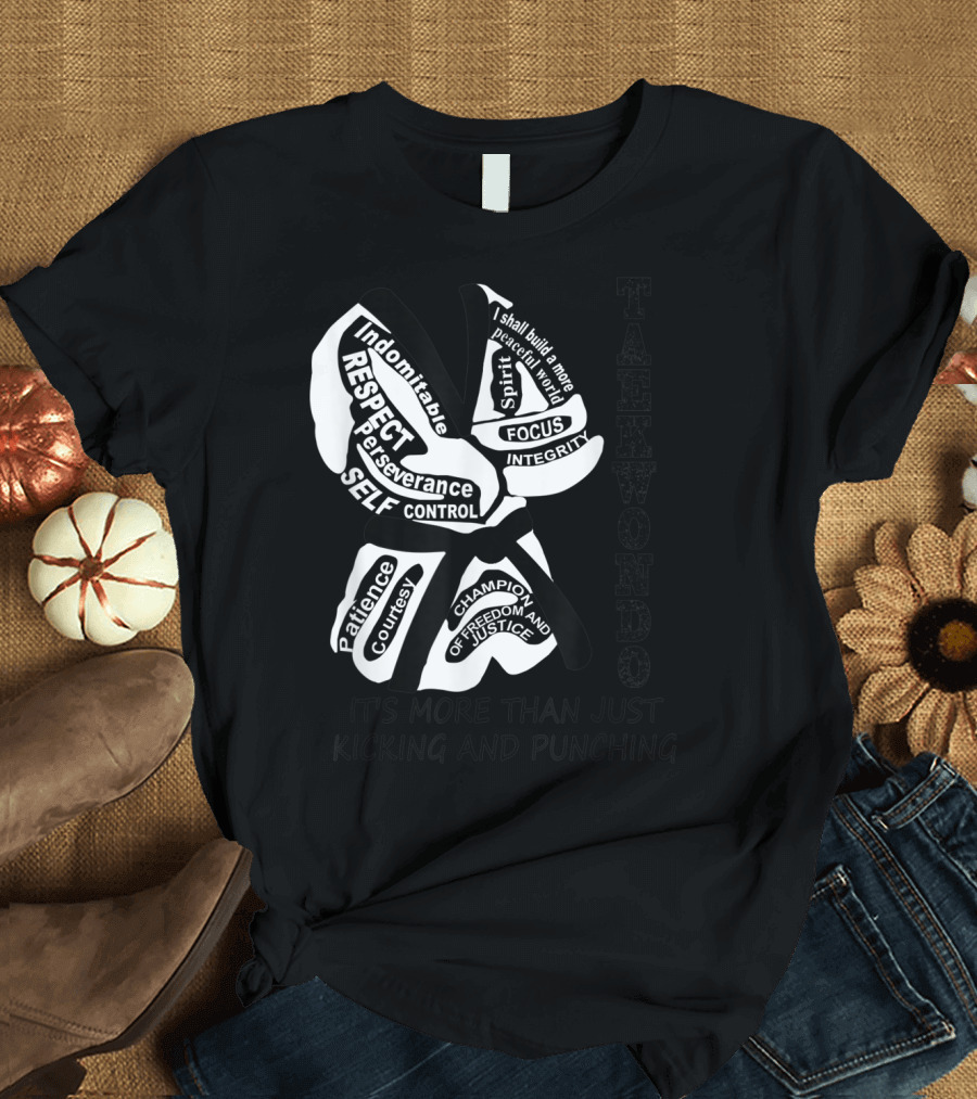 Taekwondo More Than Just Kicking and Punching Respect Perseverance Self-Control Integrity T-Shirt