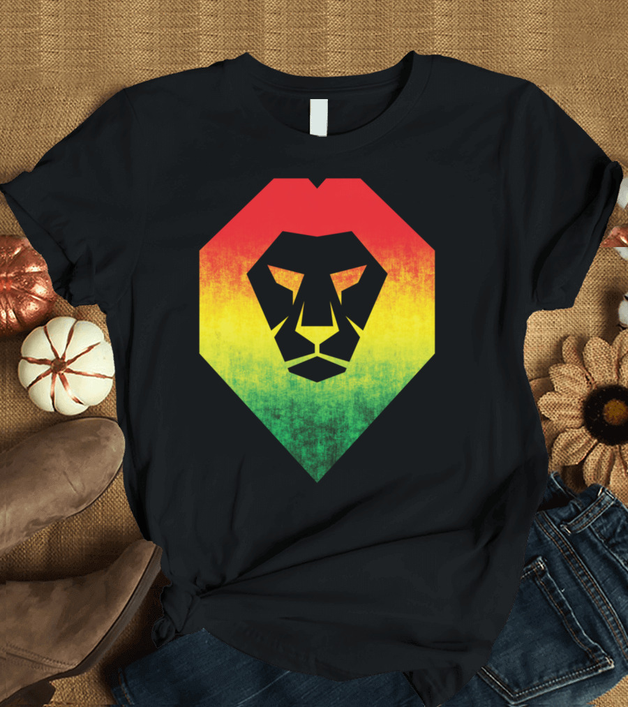 Rasta Flag Jamaican Reggae Lion Bold and Proud T-Shirt
