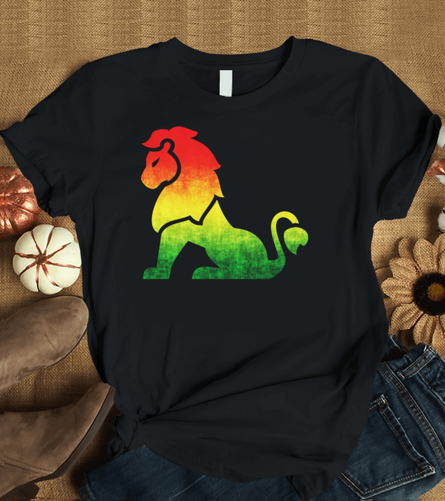Rasta Flag Reggae Lion Jamaica T-Shirt