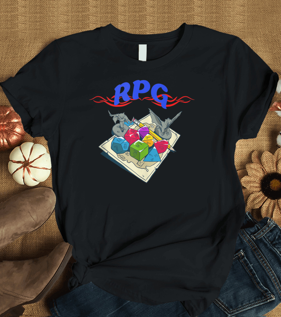 Rpg Dice Dungeon Gaming Board Game Nerdy Gamer T-Shirt