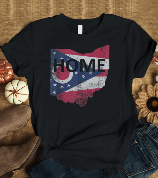 T-Shirt: HOME Ohio State Flag Shape T-Shirt HOME Ohio State Flag Shape T-Shirt