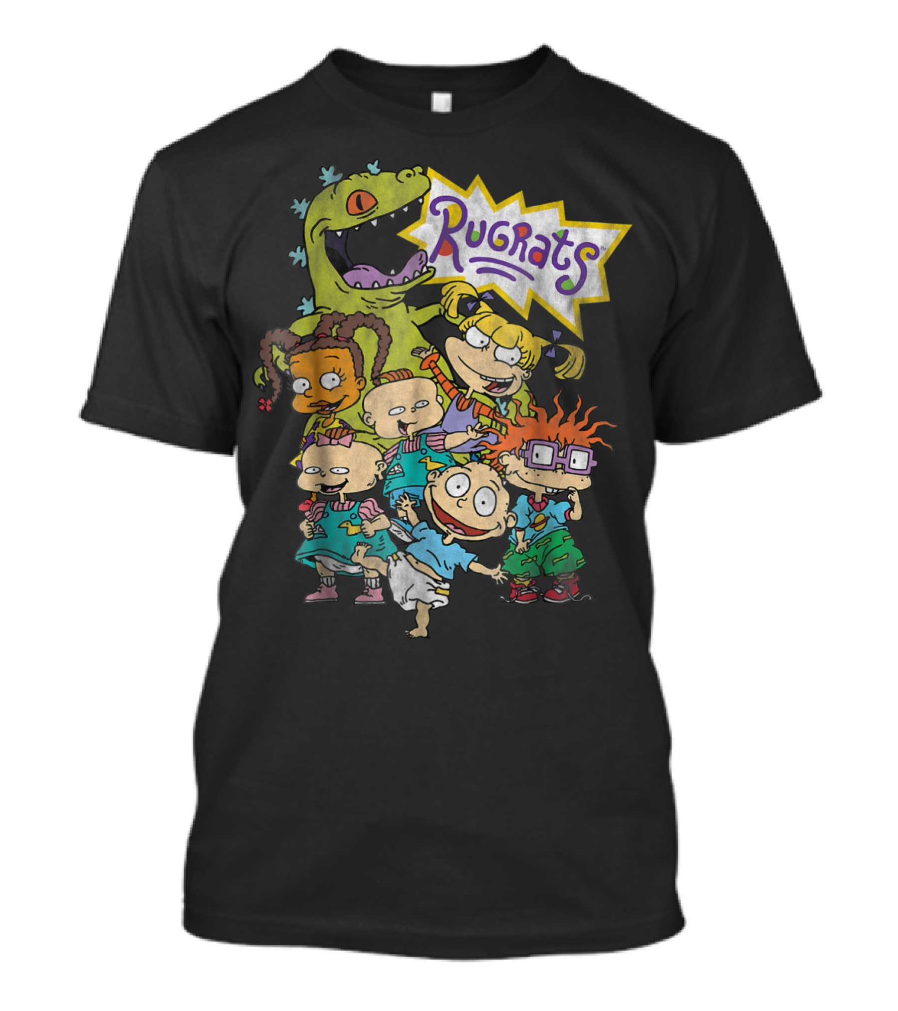 Nickelodeon Rugrats Happy Character Party Group Featuring Reptar And Animated Cast T-Shirt