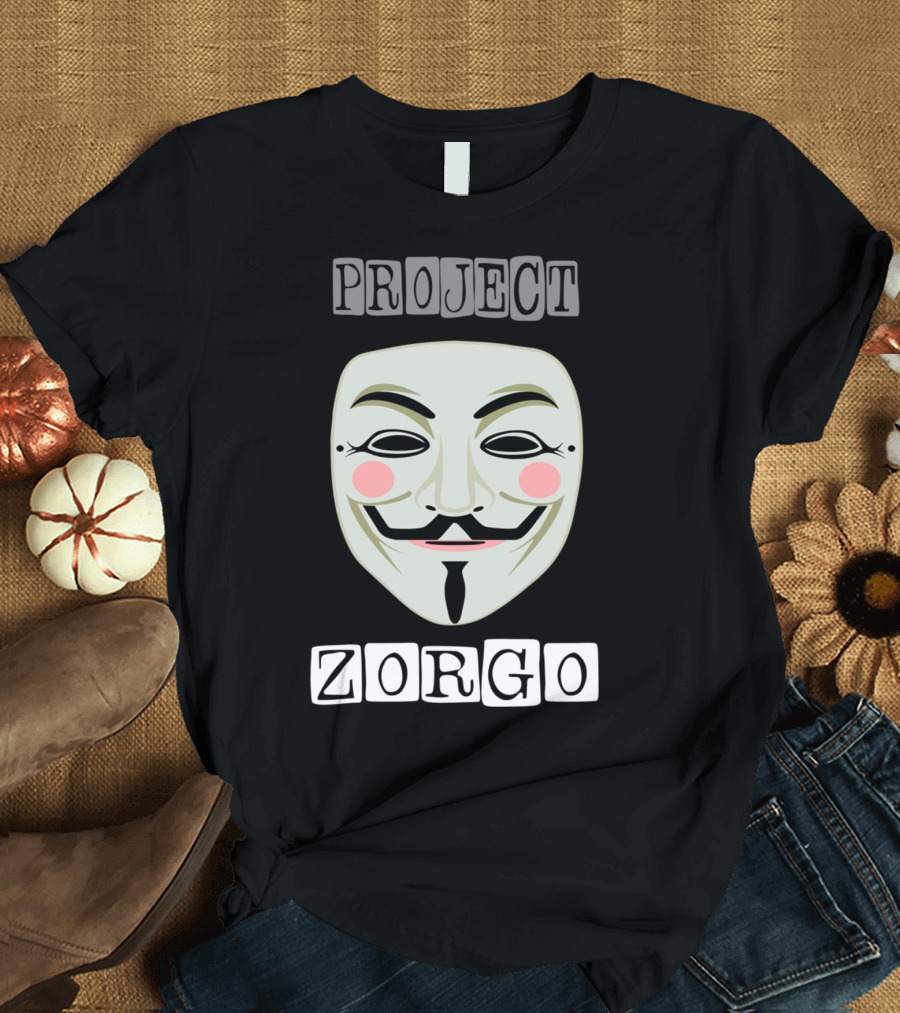 Project Zorgo Anonymous Hacker Mask Guy Fawkes T-Shirt