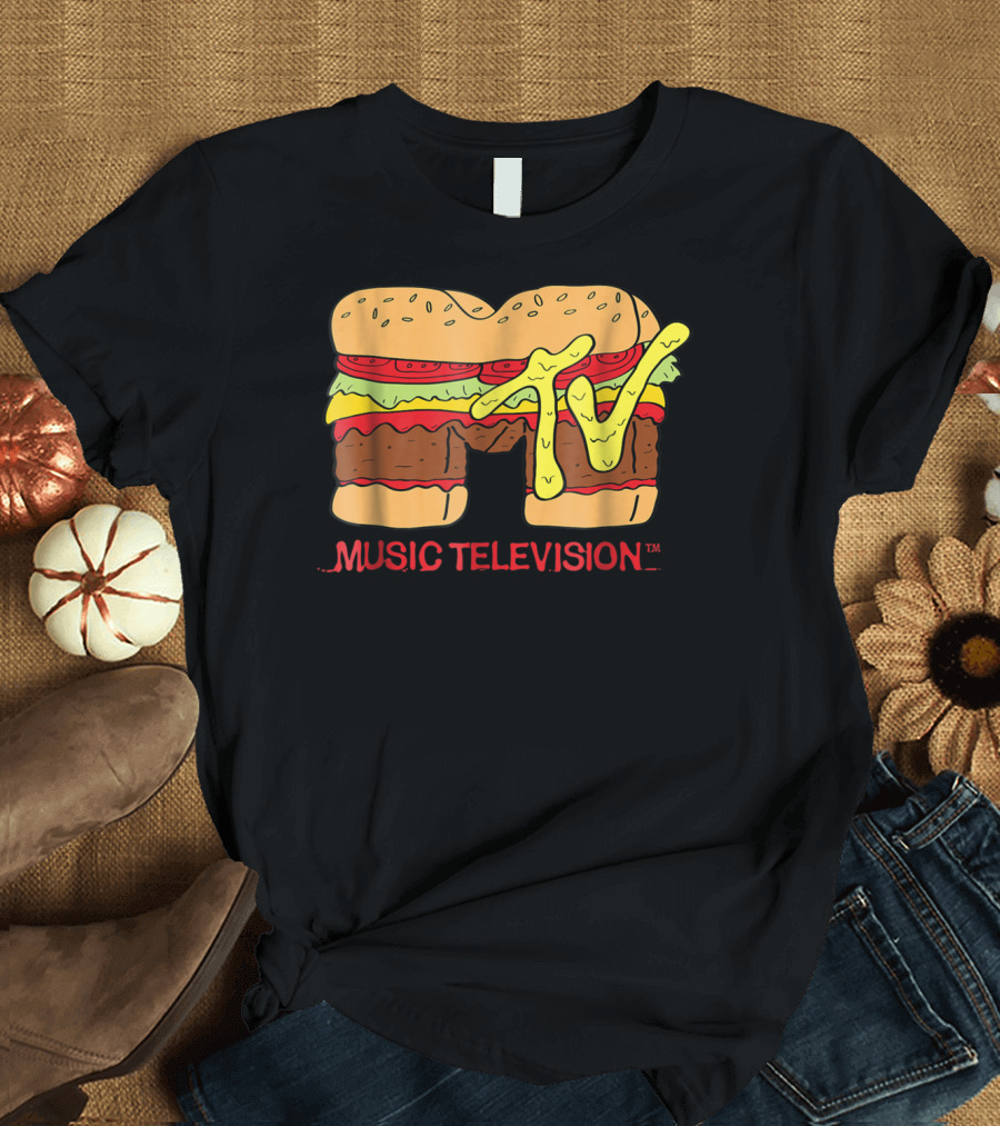 MTV Classic Hamburger Music Television T-Shirt